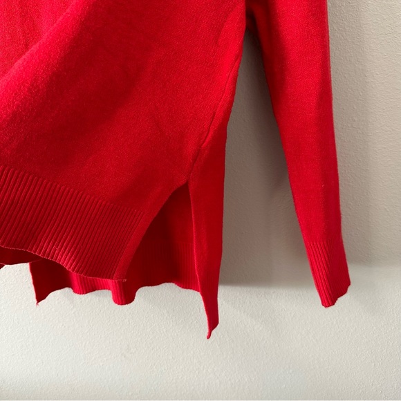 NWT Tahari Paris Red High/Low Hem Crewneck Sweater Size XS - Picture 9 of 12